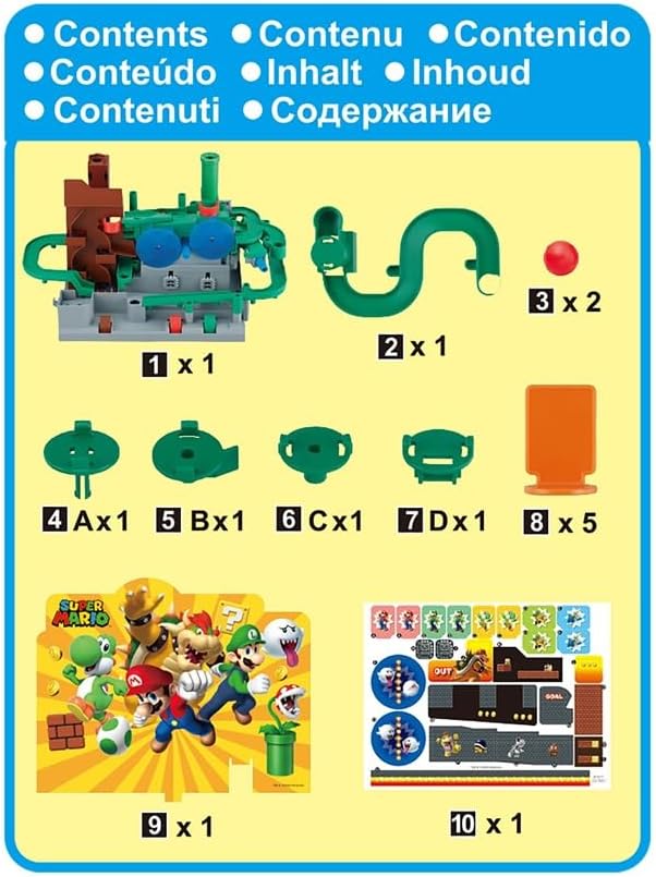 Super Mario Adventure Game DX - Tabletop Skill and Action Game with Collectible Action Figures