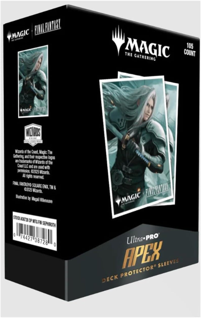 Ultra PRO- Final Fantasy X Universes Beyond Sephiroth 105Ct APEX Deck Protector™ Sleeves for Magic: the Gathering | Trading Card Accessories, Collectible Card Game Gear