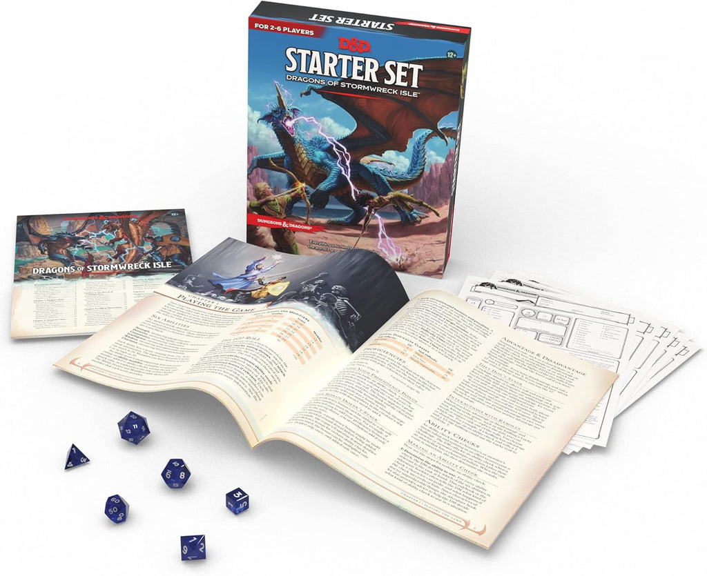 Dungeons and Dragons Starter Bundle - Learn to Play with the D&D Essentials Kit and D&D Starter Set: Dragons of Stormwreck Isle
