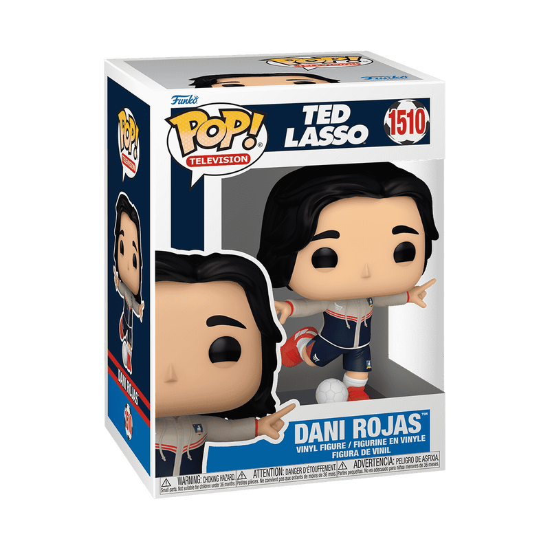 Funko Pop! Television vinyl figure of Dani Rojas from Ted Lasso, number 1510, in its original window box packaging.