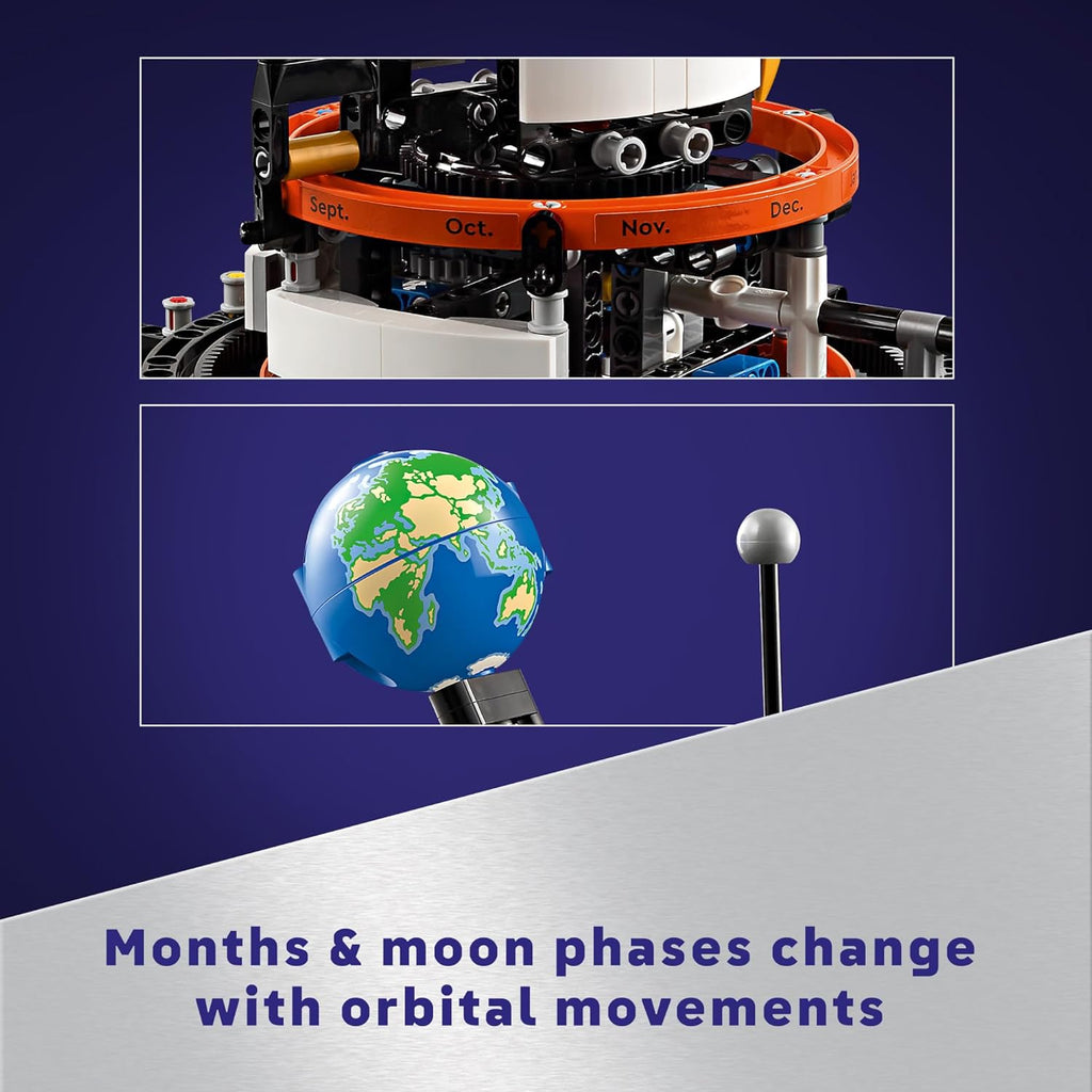 Lego Technic Planet Earth and Moon in Orbit Building Set - Educational Solar System Model for Creative Play, Ideal Birthday Gift for 10-Year-Olds, Space Room Décor for Boys and Girls, Model Number 42179