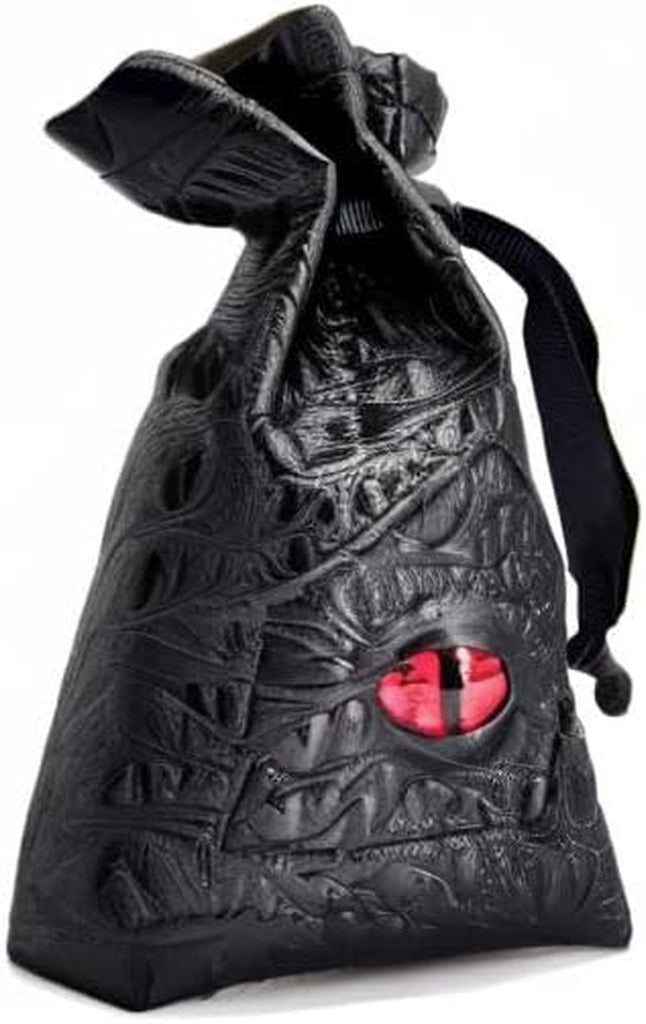 Drawstring Bag PU Leather Dice Pouch Perfect for RPG, D&D, Game