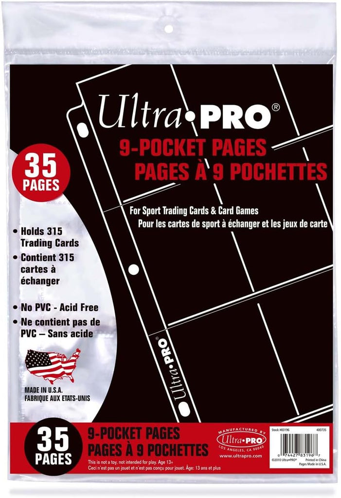 35 Pack of 9-Pocket Ultra Pro Pages.