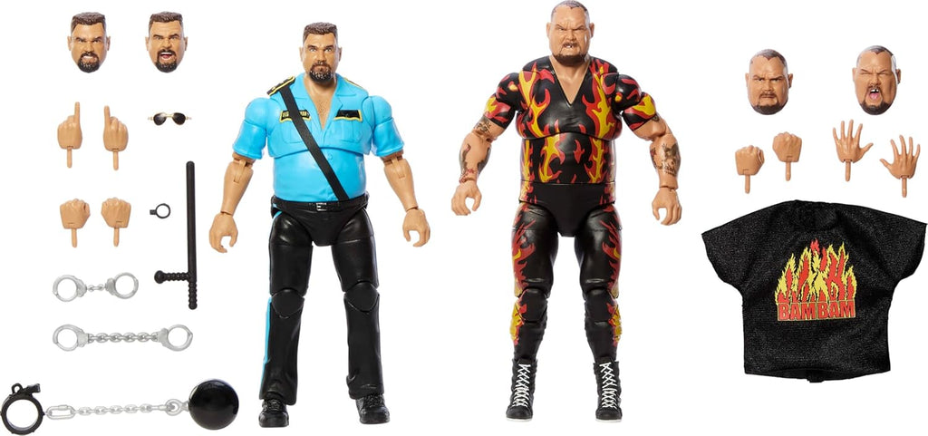 WWE Coliseum Collection Action Figure 2-Pack with Bam Bam Bigelow & Big Boss Man 6-Inch Collectibles & Accessories Including Swappable Parts (Amazon Exclusive)