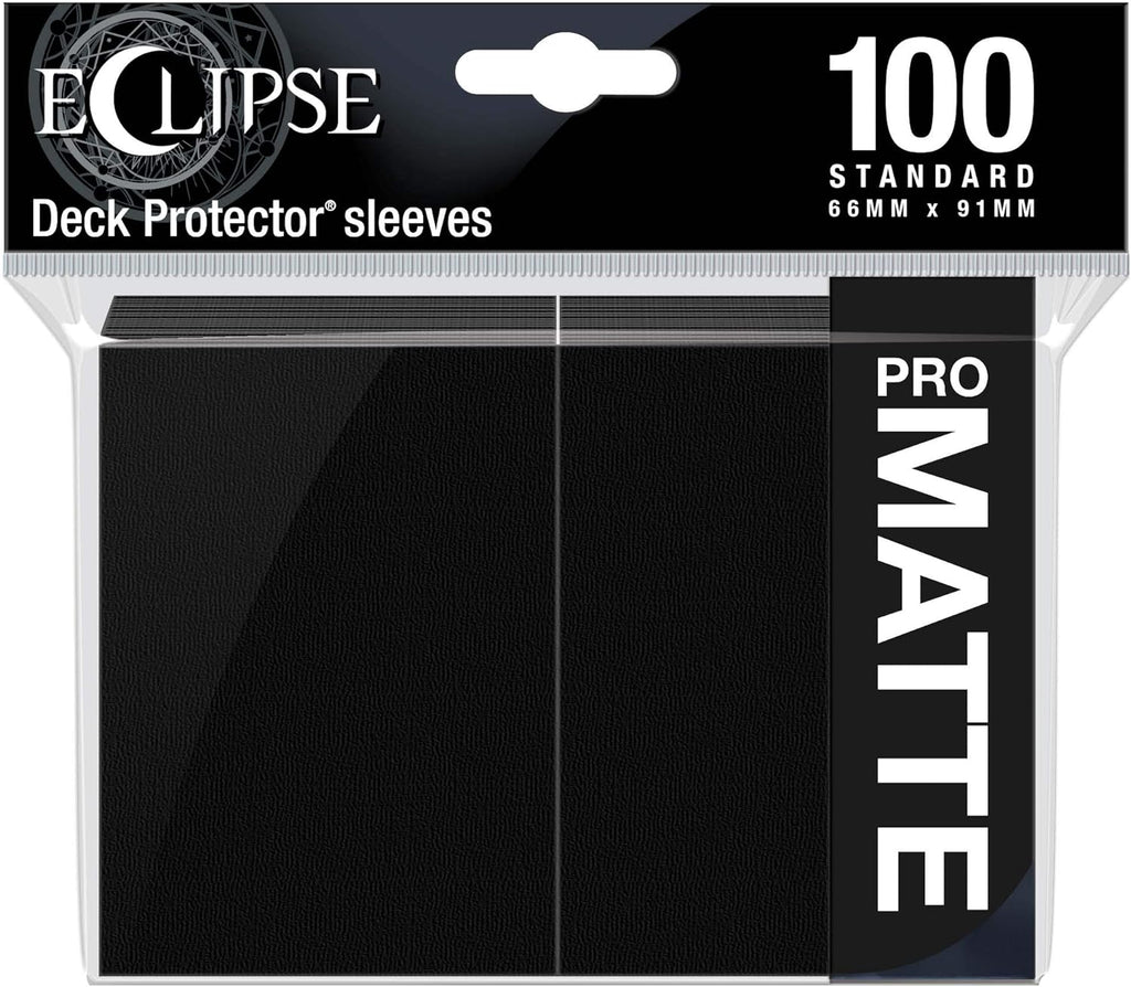 Ultra Pro E-15613 Eclipse Standard Matte Sleeves 100 Pack-Jet Black.