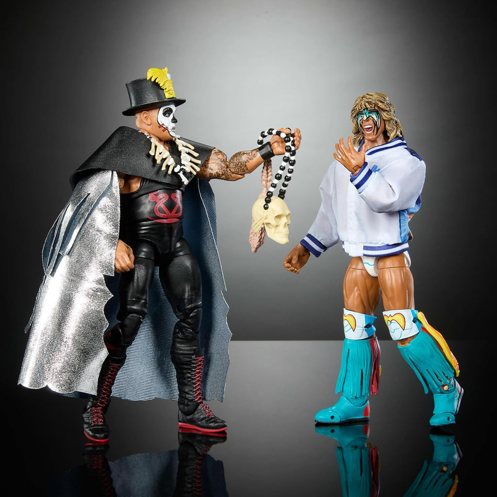 WWE Ultimate Edition Action Figure 2-Pack, Greatest Grudges '92 Collectible Set with Ultimate Warrior & Papa Shango 6-Inch Superstars & Accessories