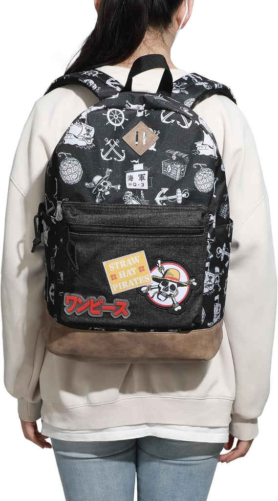 One Piece Live Action Icons 16.5" Black Backpack