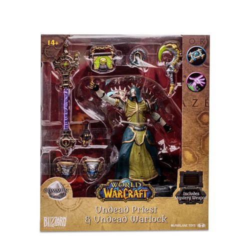 World of Warcraft Wave 1 1:12 Figure - Undead Priest & Undead Warlock.