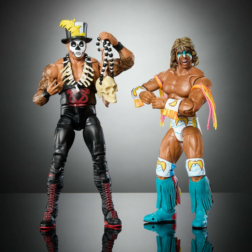WWE Ultimate Edition Action Figure 2-Pack, Greatest Grudges '92 Collectible Set with Ultimate Warrior & Papa Shango 6-Inch Superstars & Accessories