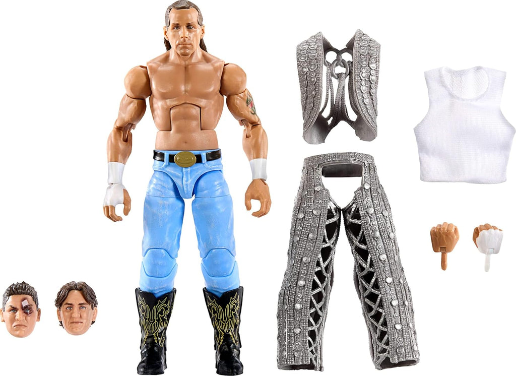 WWE Elite Collection Action Figure & Accessories, Premium Live Event Shawn Michaels Set, Summerslam with William Regal Build-A-Figure Parts