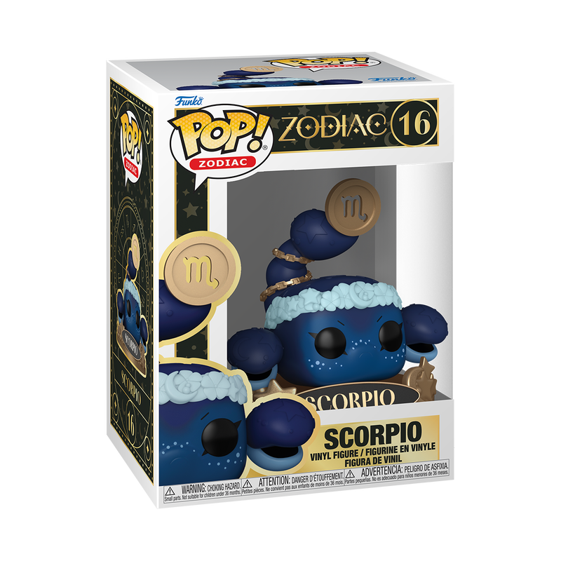 Funko Pop! Scorpio vinyl figure packaging with zodiac branding