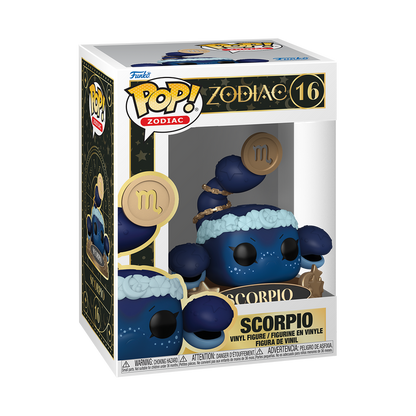 Funko Pop! Scorpio vinyl figure packaging with zodiac branding