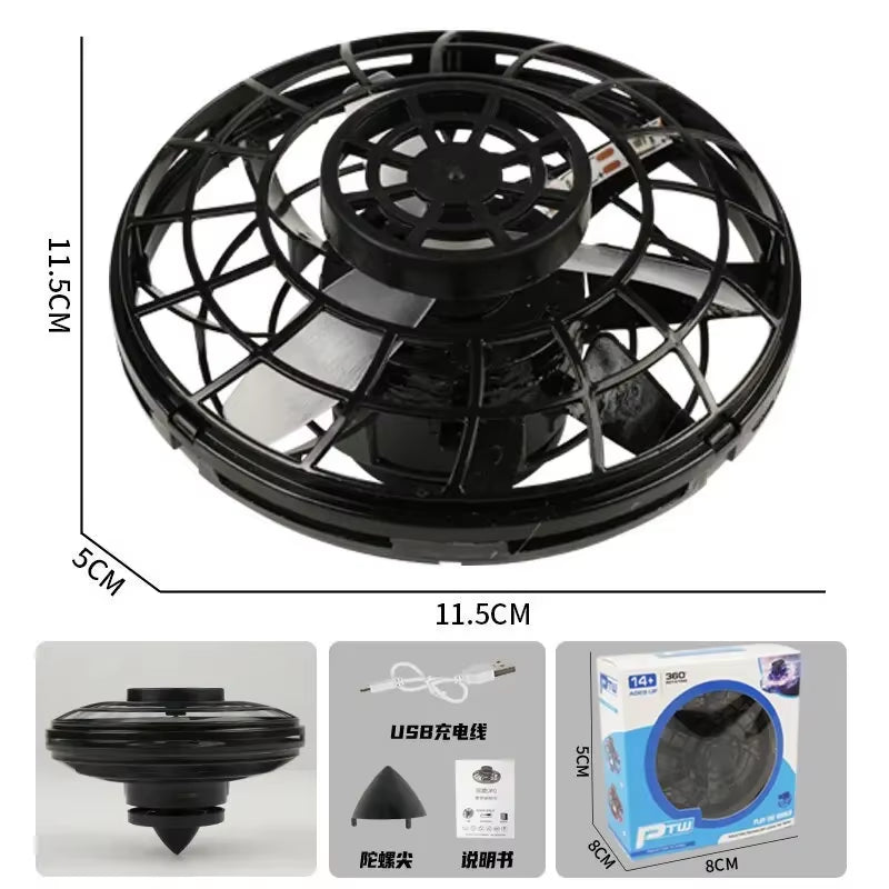 Flying Spinner UFO Mini Drone,Flying Spinner Hand Operated Drones Indoor Outdoor Cool Stuff Mini Drones Toys Birthday Gifts