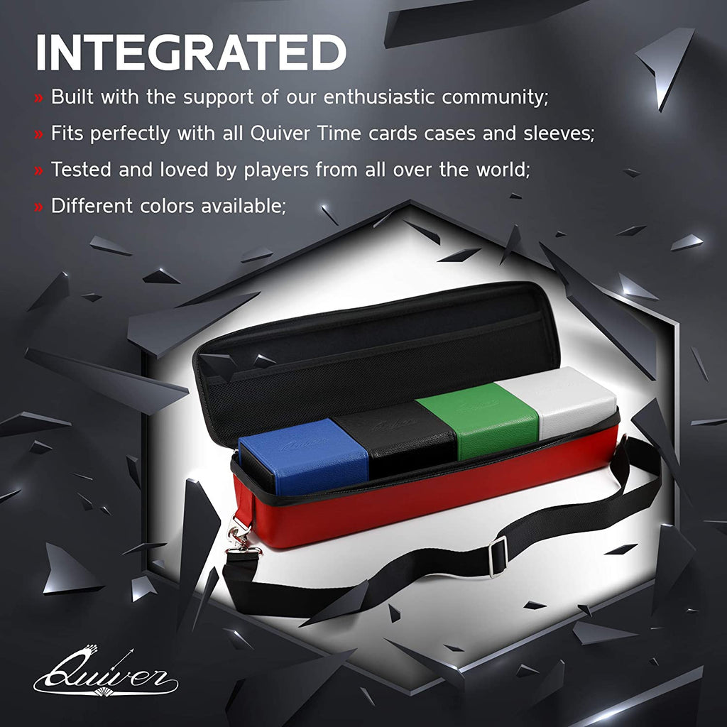 Black Citadel Deck Block - 100+ Commander MTG Deck Box for Cards - Card Box Holder for Cards, Dice and Tokens, Custom Deckbox Divider - Quiver Card Cases Compatible | TCG Card Deck Box