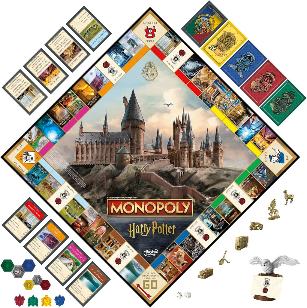 Monopoly Harry Potter Edition Board Game | a Magical Adventure at Hogwarts | Ages 8 and up | 2 to 6 Players | Family Games | Gifts for Kids and Adults