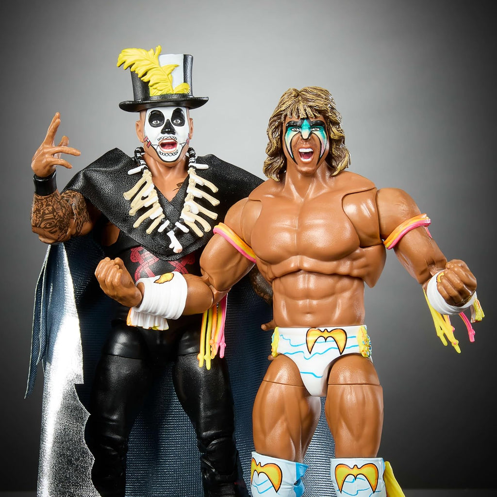 WWE Ultimate Edition Action Figure 2-Pack, Greatest Grudges '92 Collectible Set with Ultimate Warrior & Papa Shango 6-Inch Superstars & Accessories