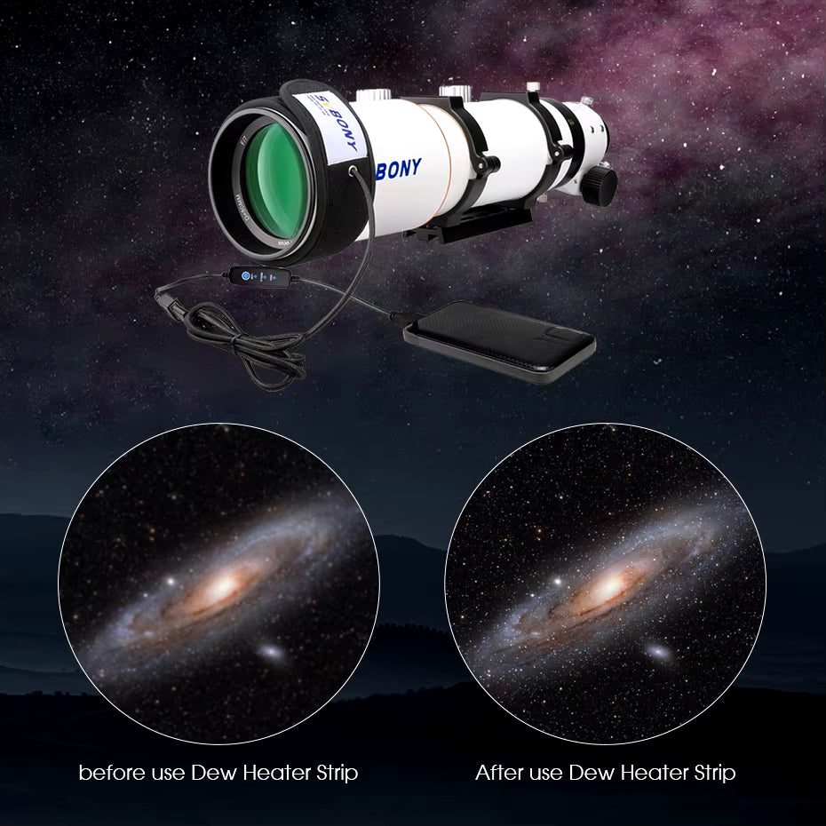 Lens Heater Warmer Dew Heater Strip for Telescopes and Camera Lens 240(D:76Mm)/320(D:102Mm)/400Mm(D:127Mm) SV172
