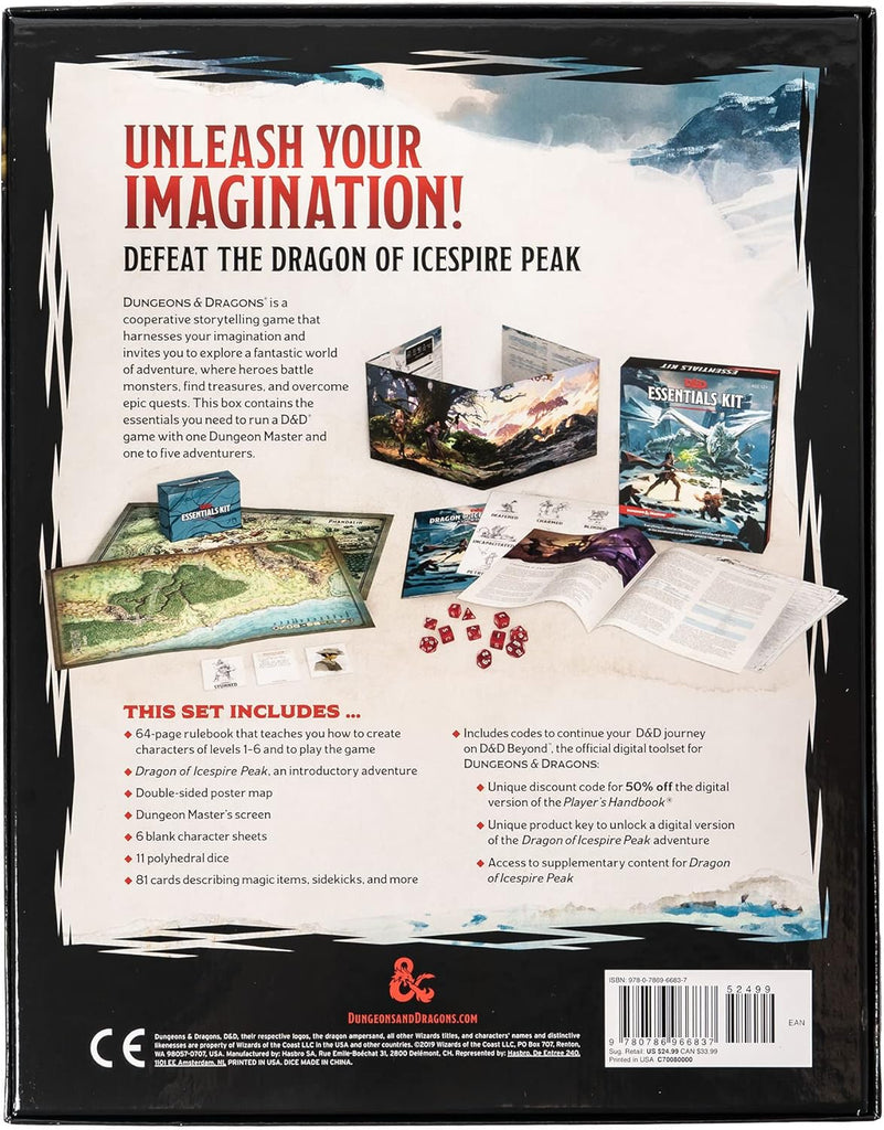 Dungeons and Dragons Starter Bundle - Learn to Play with the D&D Essentials Kit and D&D Starter Set: Dragons of Stormwreck Isle