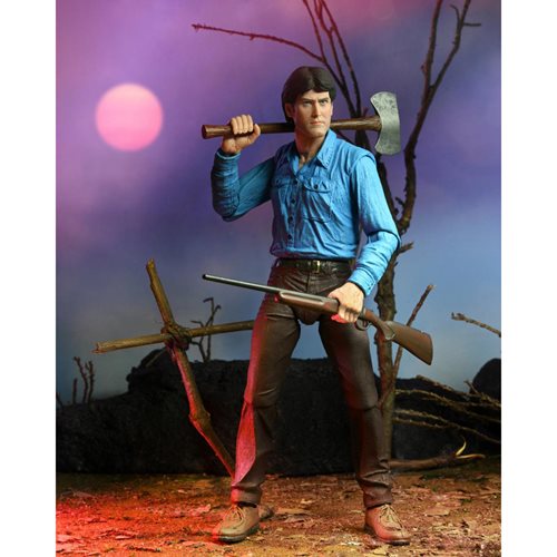 The Evil Dead Ultimate Ash 40th Anniversary 7-Inch Scale Action Figure.