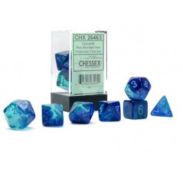 Chessex Gemini Blue-Blue/Light Blue 7 Die Set.