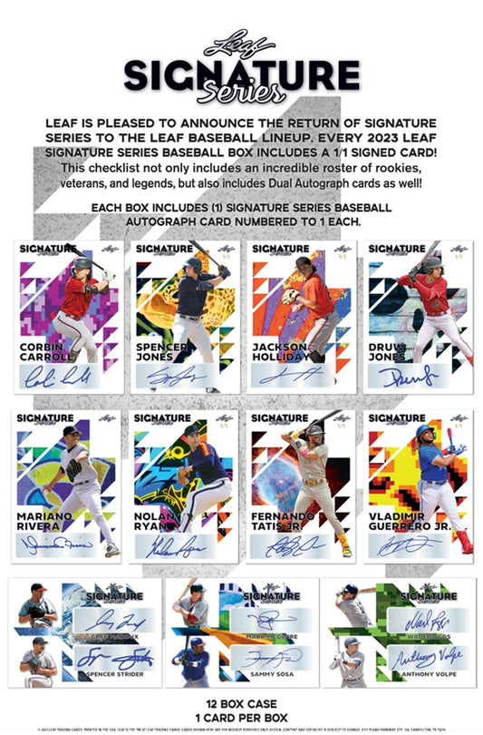 2023 Leaf Signature Series Baseball.