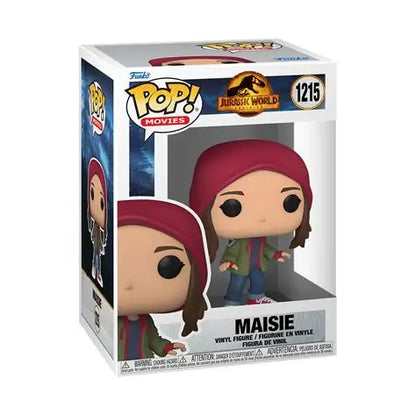Funko Pop! Movies Jurassic World: Dominion Maisie vinyl figure in its original window box packaging, featuring number 1215.