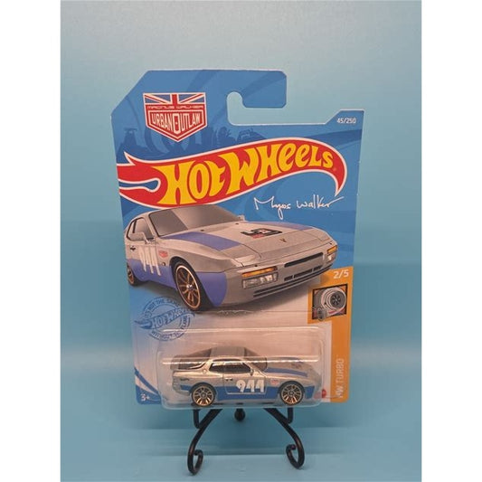 Hot Wheels 1989 Gray/Blue Porsche 944 HW Turbo Model Car New In Box