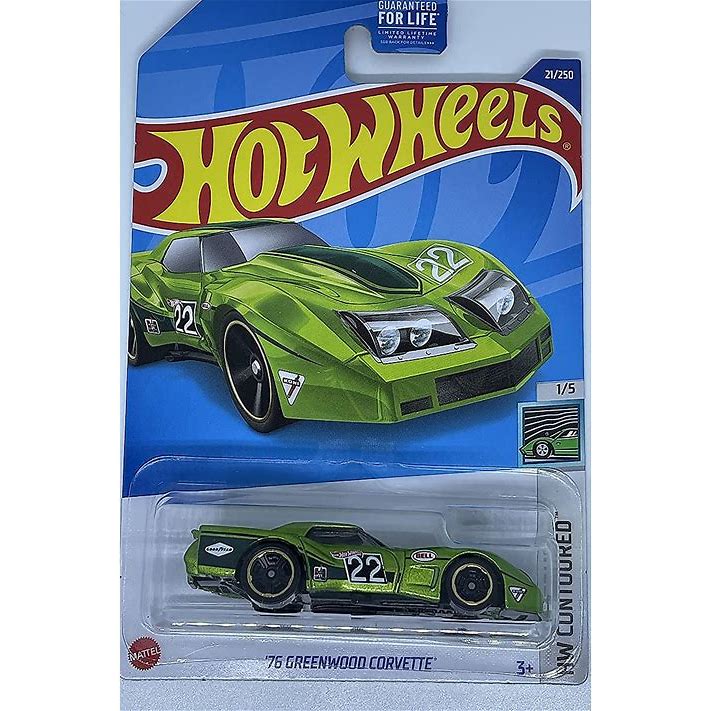 Hot Wheels '76 Greenwood Corvette Die-Cast Car