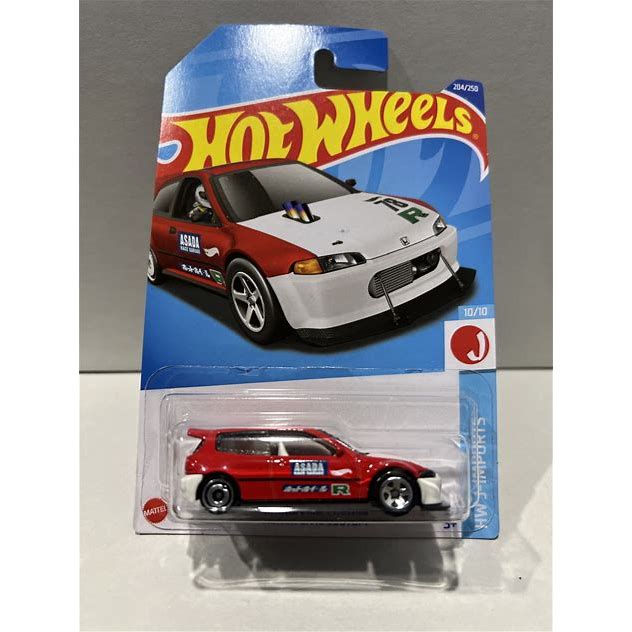 2022 HOT WHEELS 204 - Honda Civic Custom Red 10 HW J-Imports - SEALED