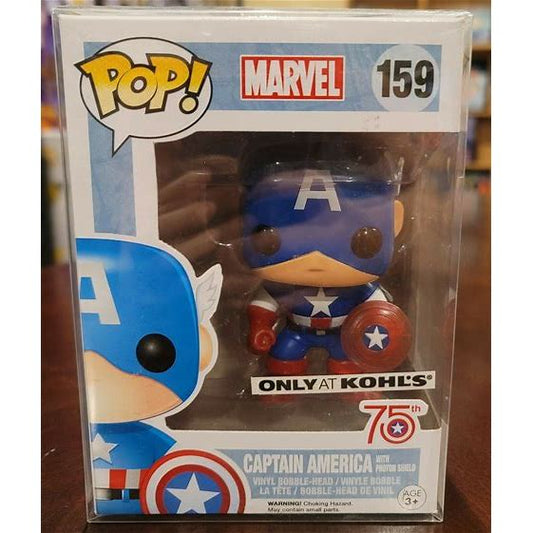 Funko Pop Marvel Captain America W/Shield 159 75th Anniversary