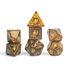 Sirius Dice: D&D Adventure Dice - Monk : Blue/Gold