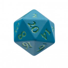 Ultra Pro D20 Heavy Metal Dice Vivid Teal.