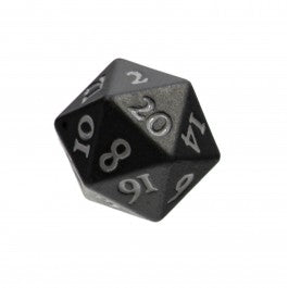 Ultra Pro D20 Heavy Metal Dice Vivid Black.