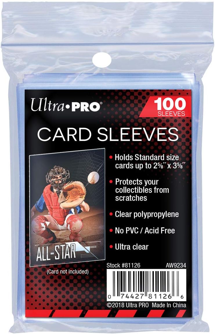 Ultrapro 2 5/8 X 3 5/8 Card Soft Sleeves (Penny Sleeves).