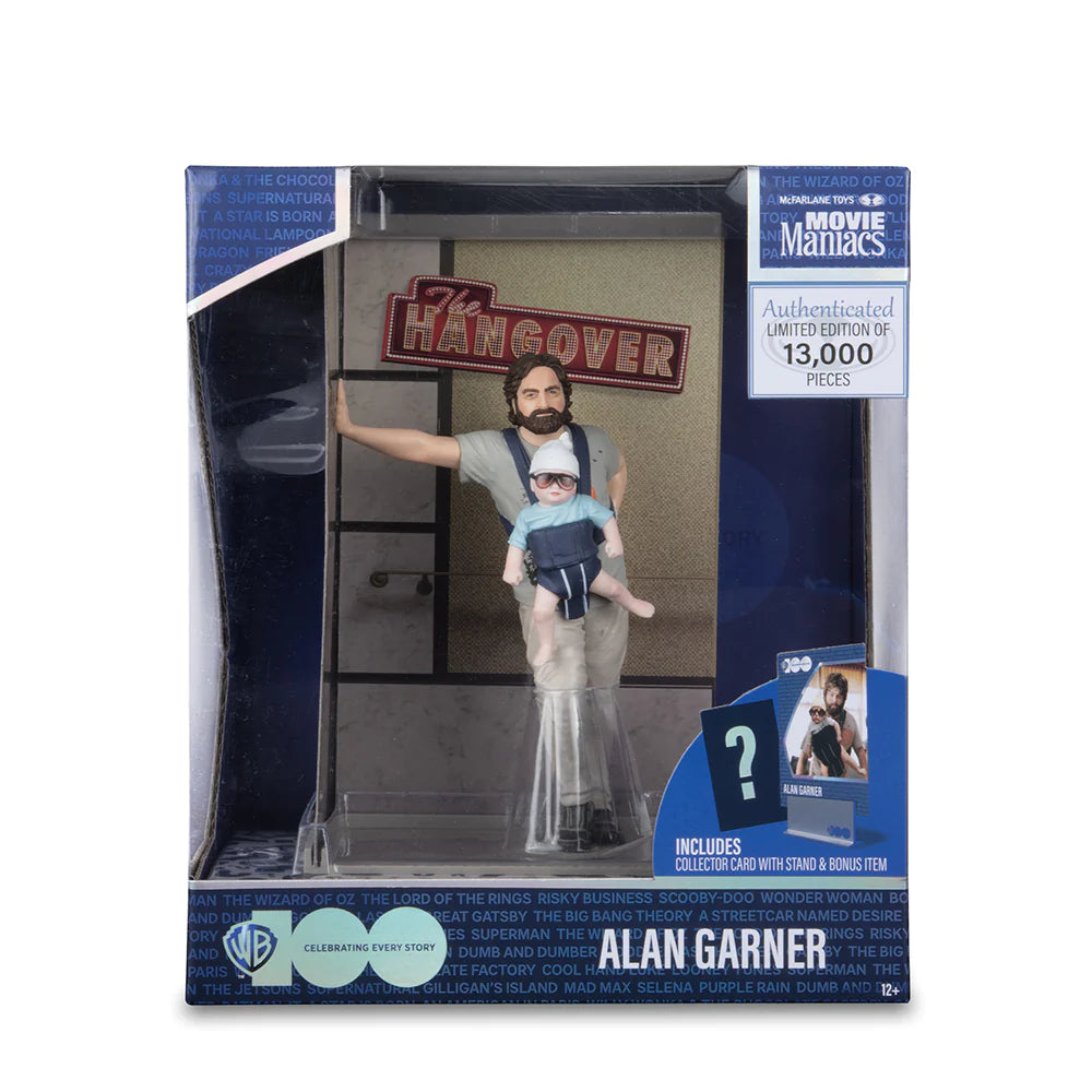 Movie Maniacs WB 100 Wave 2 The Hangover Alan Garner Limited Edition 6-Inch Scale Posed Figure.