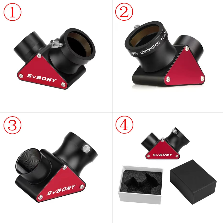 SV188P Telescope 1.25'' 90 Degree Dielectric Mirror Diagonal 99% Reflectivity Dielectric Coatings