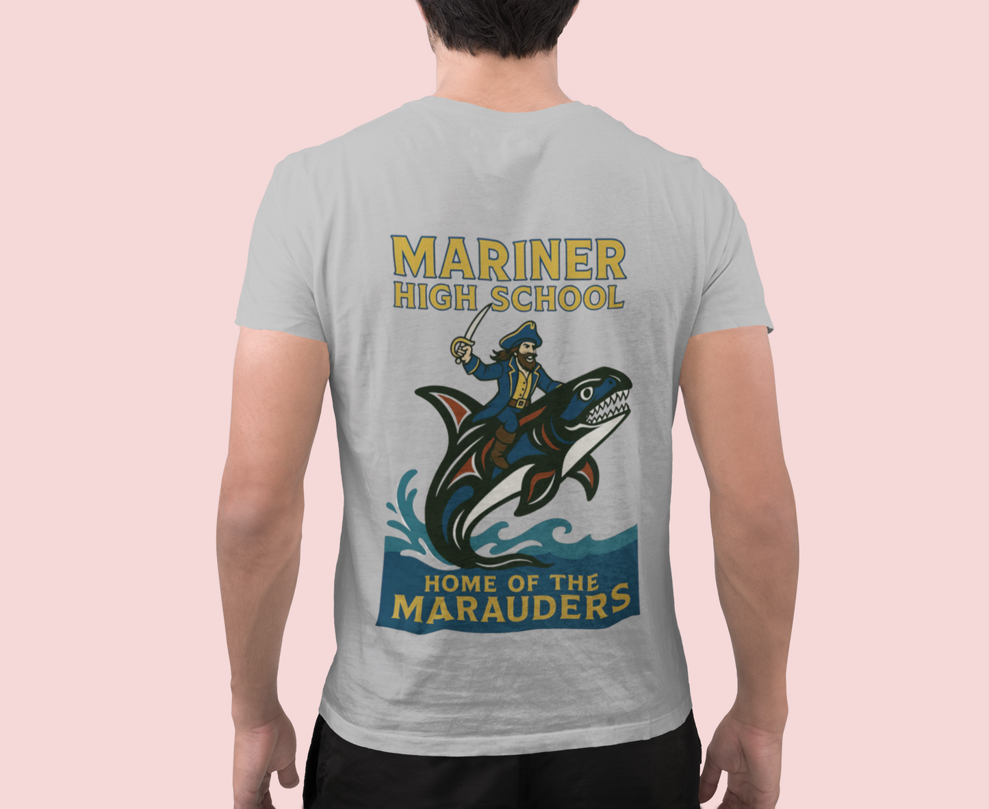 Mariner Marauder Short Sleeve T-Shirt With Graduation Year (Home of the Marauders)