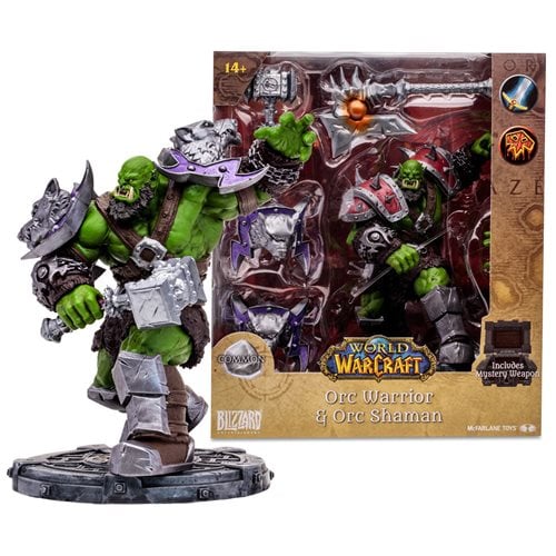 World of Warcraft Wave 1 1:12 Figure - Orc Warrior & Orc Shaman (Common).