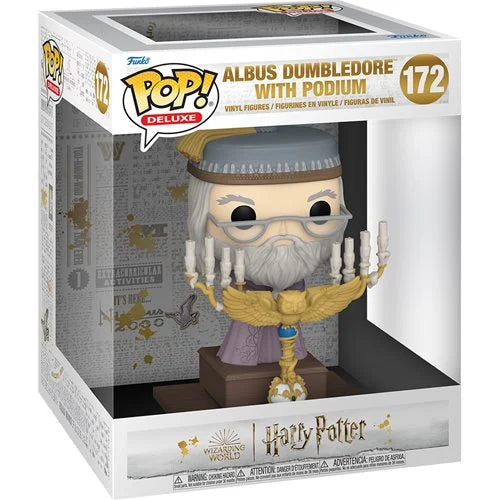 Harry Potter and the Prisoner of Azkaban Albus Dumbledore with Podium Deluxe Funko Pop! Vinyl Figure #172.