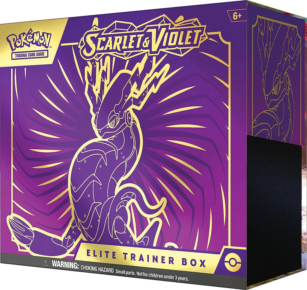 TCG Miraidon Purple Elite Trainer Box Scarlet & Violet Booster Packs