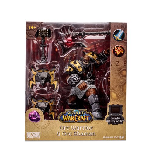 World of Warcraft Wave 1 1:12 Figure - Orc Warrior & Orc Shaman.