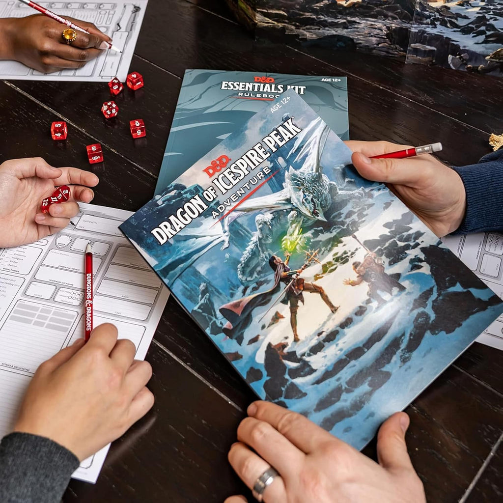 Dungeons and Dragons Starter Bundle - Learn to Play with the D&D Essentials Kit and D&D Starter Set: Dragons of Stormwreck Isle