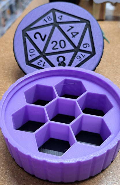 3D Printed Dice Carrier with Screw Top Lid
