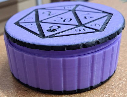 3D Printed Dice Carrier with Screw Top Lid