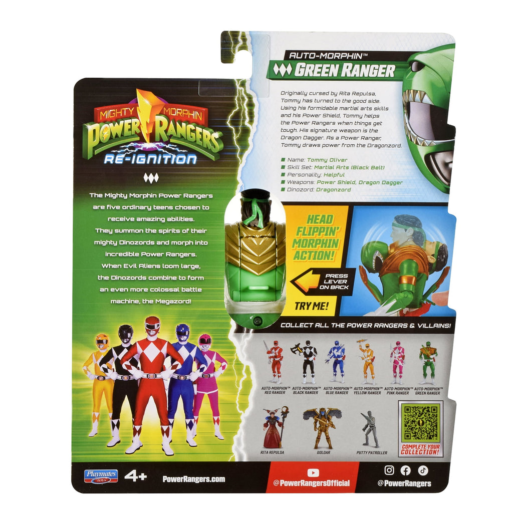 Mighty Morphin Power Rangers : Re-Ignition - Auto-Morphin Green Ranger Action Figure by