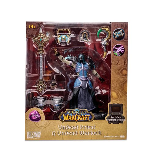 World of Warcraft Wave 1 1:12 Figure - Undead Priest & Undead Warlock Epic.