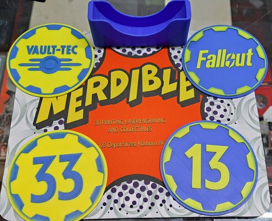 Fallout Vault Coasters - Set of 4