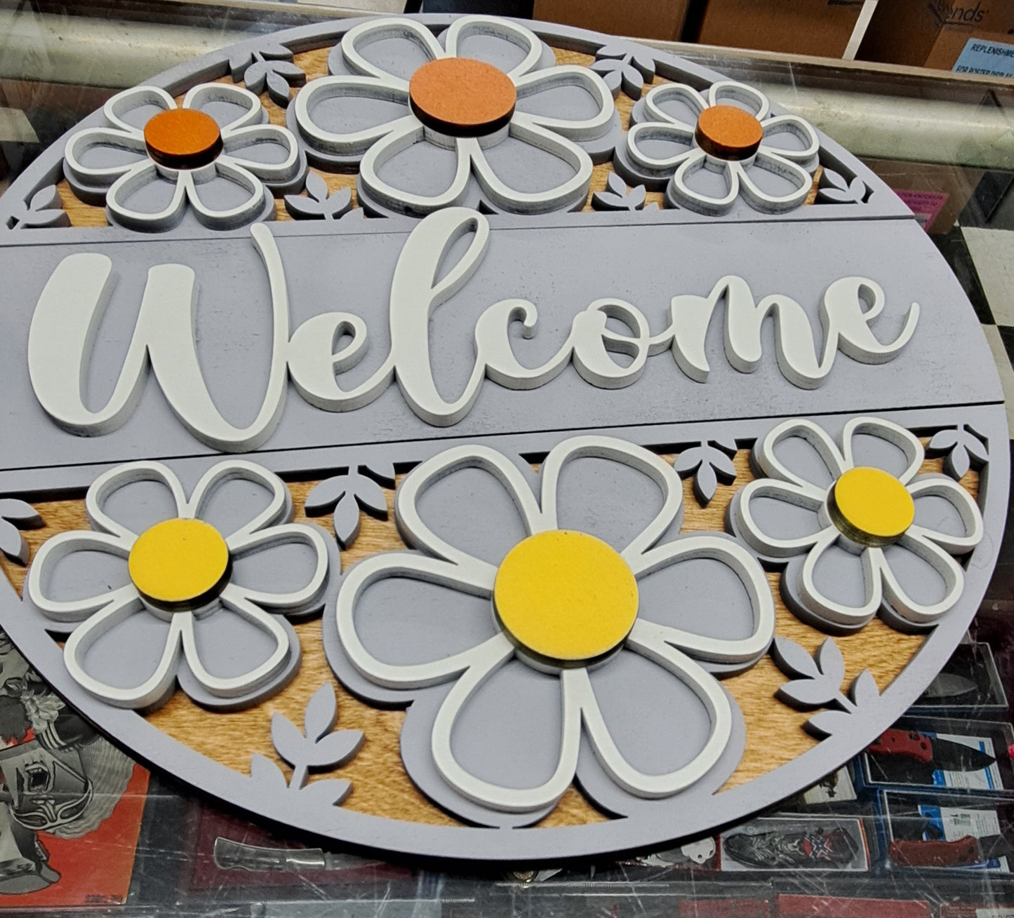Flower Welcome Sign
