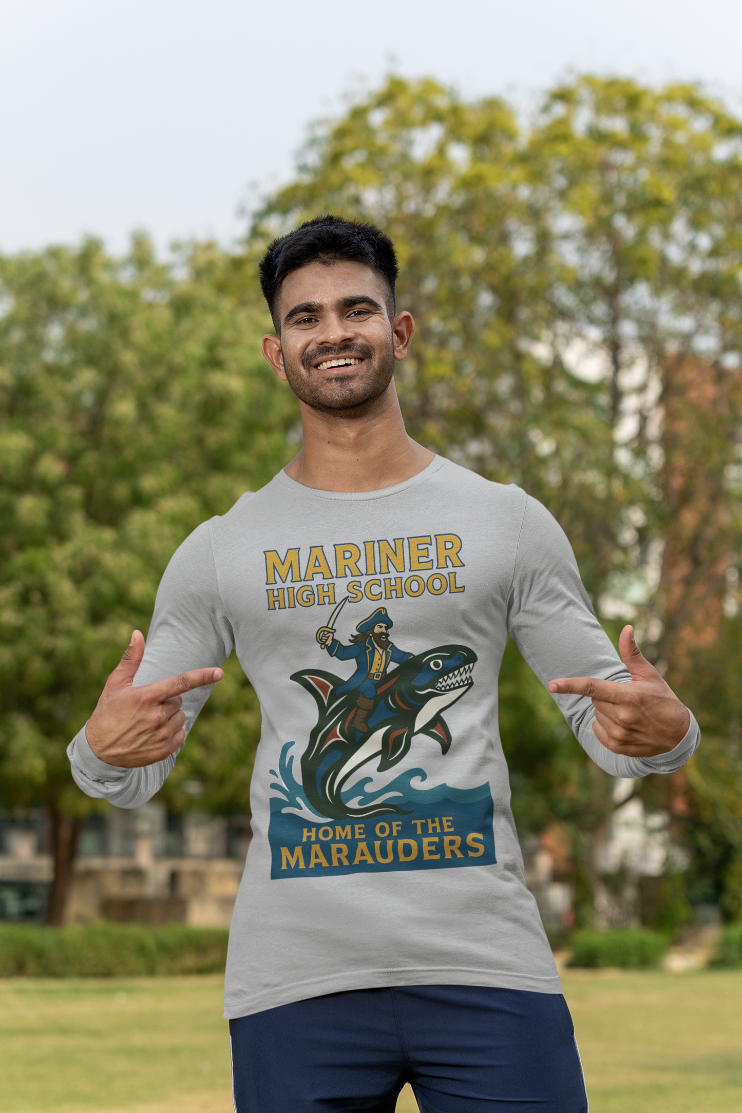 Mariner Marauder Long Sleeve T-Shirt (Home of the Marauders)