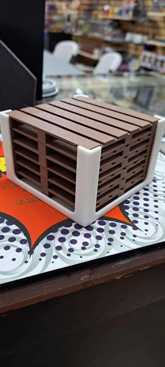 3D Printed Wood Pallet Coasters - Set of 6